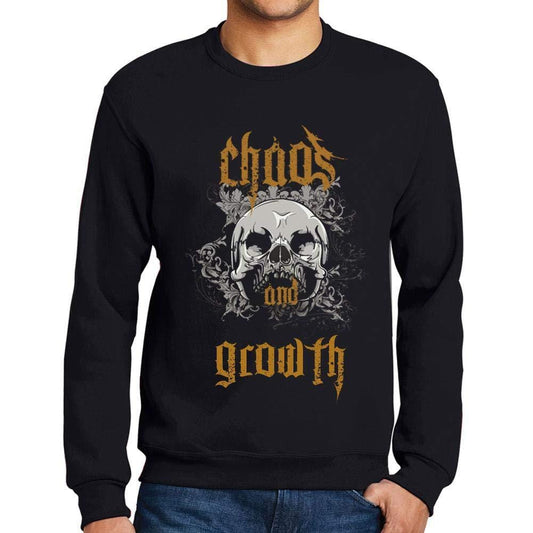 Ultrabasic - Homme Imprimé Graphique Sweat-Shirt Chaos and Growth Noir Profond