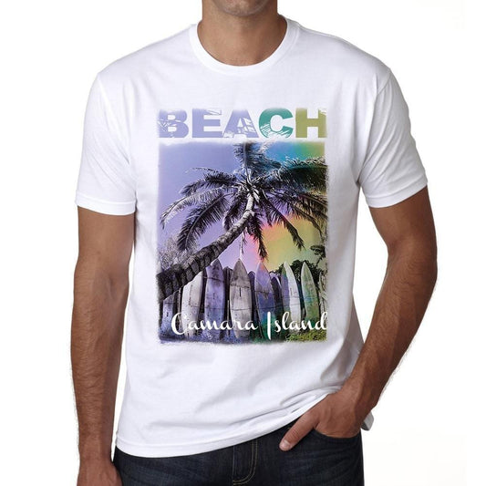 Camara Island, Beach Palm, Tshirt Homme, Beach Palm Tshirt, Cadeau Homme