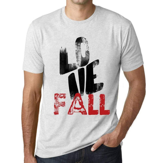 Ultrabasic - Homme T-Shirt Graphique Love Fall Blanc Chiné