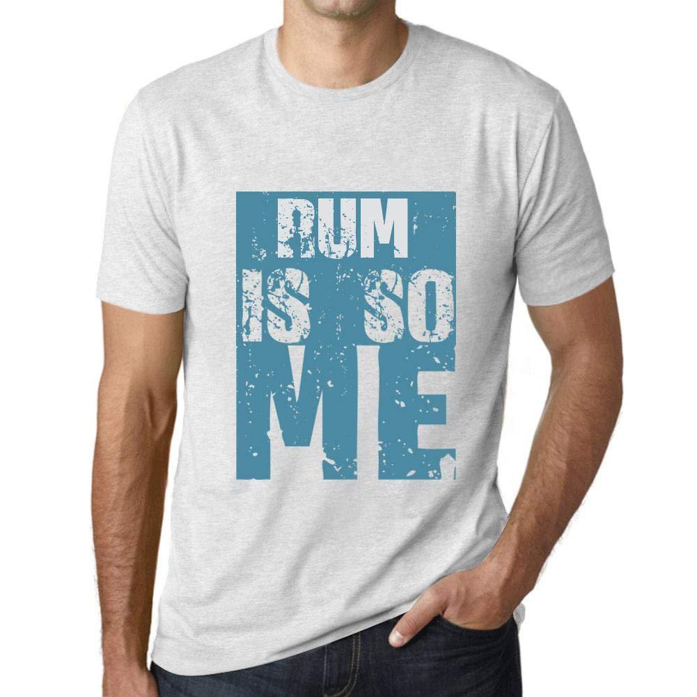 Homme T-Shirt Graphique Rum is So Me Blanc Chiné