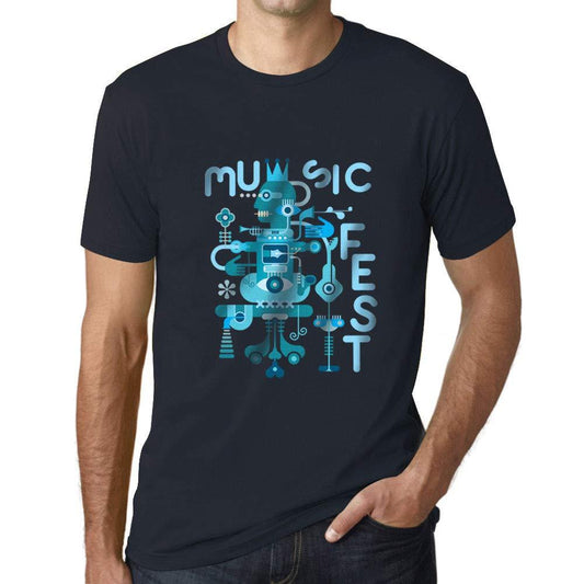 Ultrabasic Homme T-Shirt Graphique Music Fest Instrument Marine