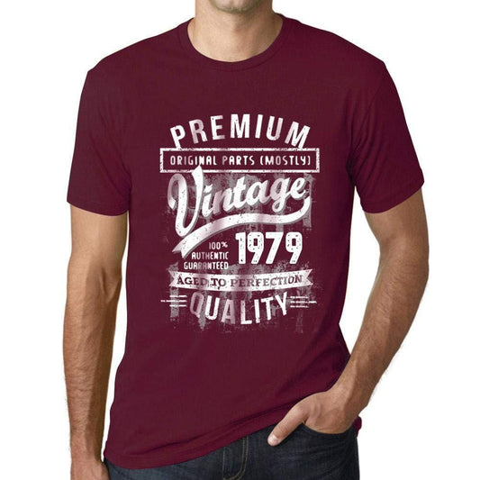 Ultrabasic - Homme T-Shirt Graphique 1979 Aged to Perfection Tee Shirt Cadeau d'anniversaire