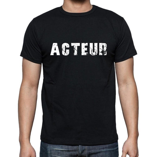 Acteur, t-Shirt pour Homme, en Coton, col Rond, Noir