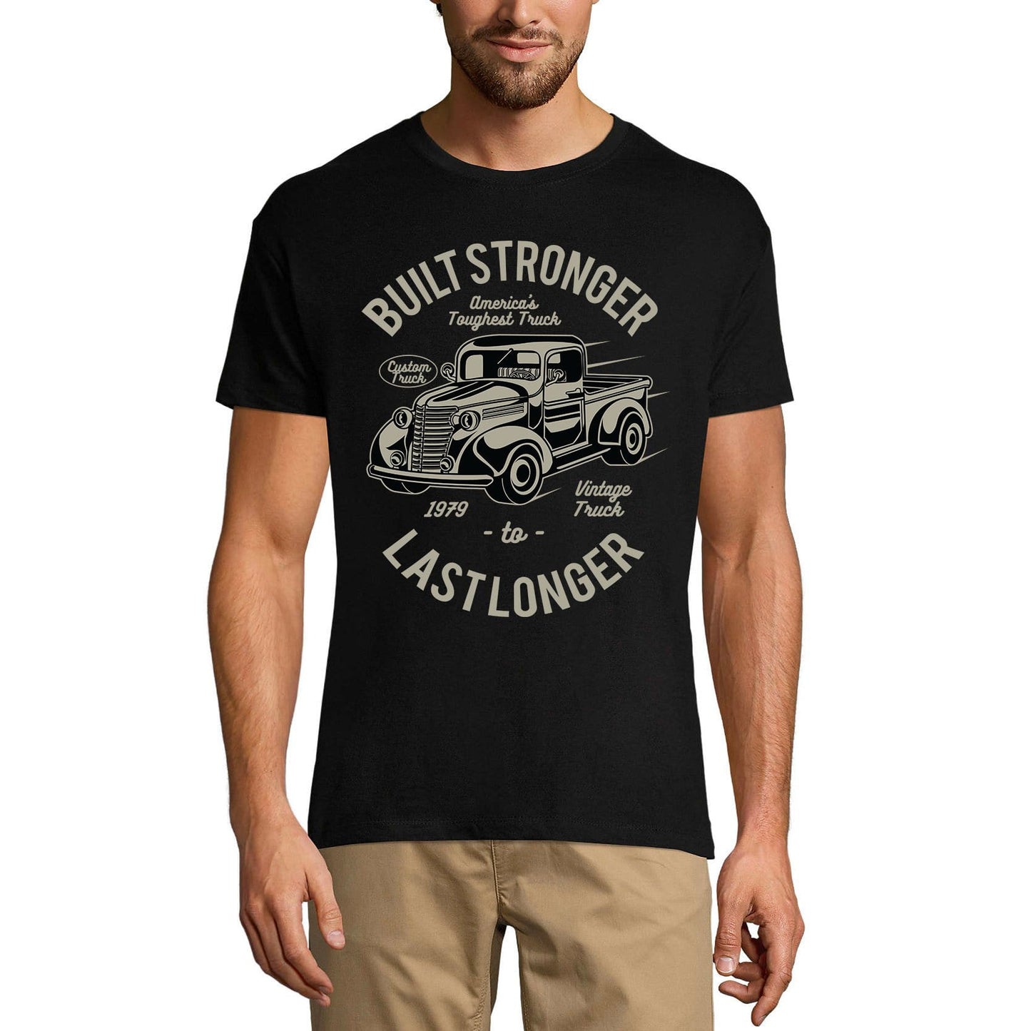 ULTRABASIC Men's T-Shirt Built Stronger Last Longer - America's Vintage Truck Shirt