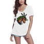 ULTRABASIC Women's V Neck T-Shirt Native Wildlife - Horse - Indian Native Shirt