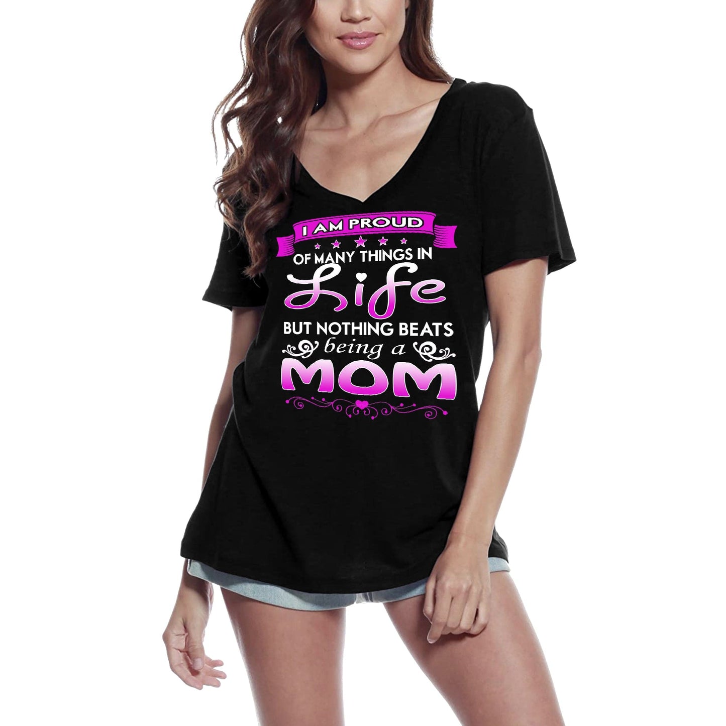 ULTRABASIC Women's T-Shirt I am Proud Mom - Short Sleeve Tee Shirt Tops