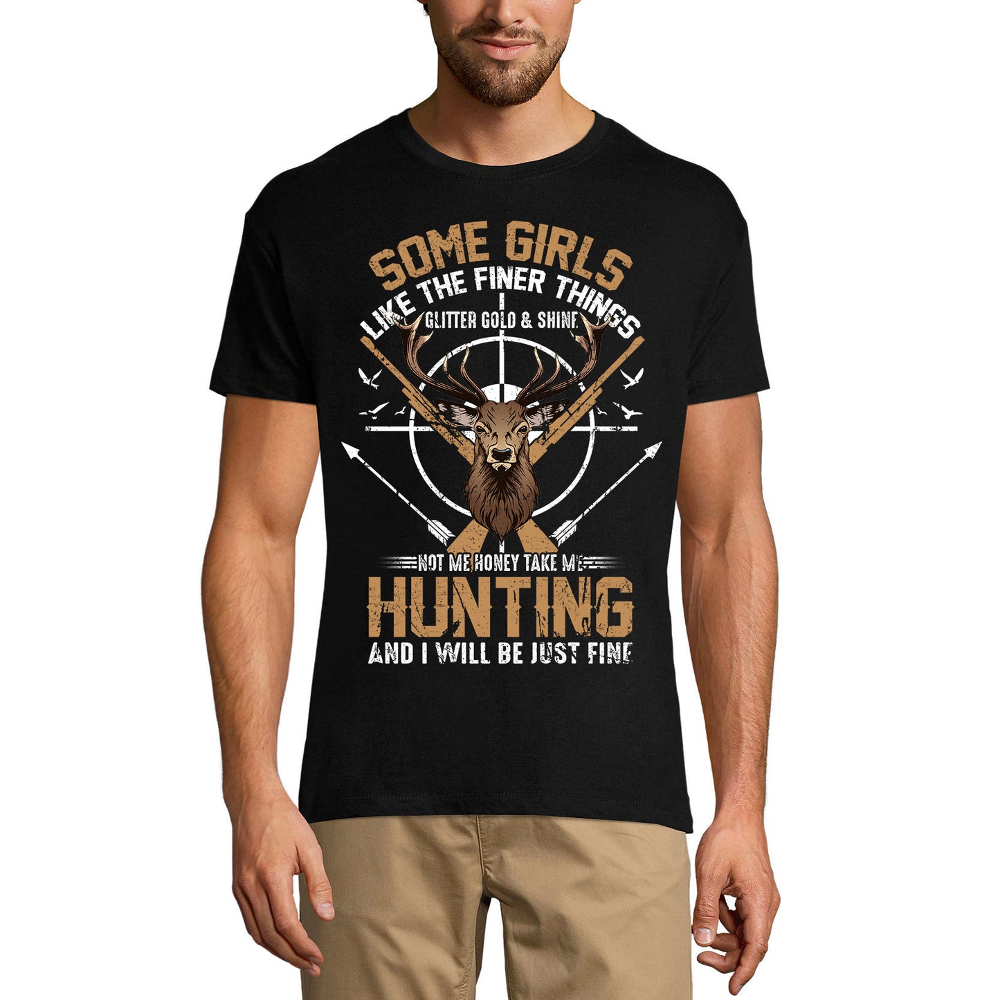 ULTRABASIC Graphic Men's T-Shirt Take Me Hunting and I Will Be Just Fine - Funny Hunter's Tee Shirt