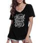 ULTRABASIC Women's V-Neck T-Shirt Think it Want it Get it - Short Sleeve Tee shirt