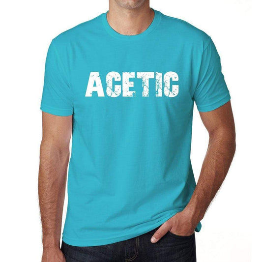 Acetic Mens Short Sleeve Round Neck T-Shirt 00020 - Blue / S - Casual