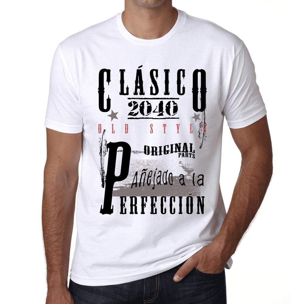 Aged To Perfection, Spanish, 2040, White, Men's Short Sleeve Round Neck T-shirt, Gift T-shirt 00361 - Ultrabasic