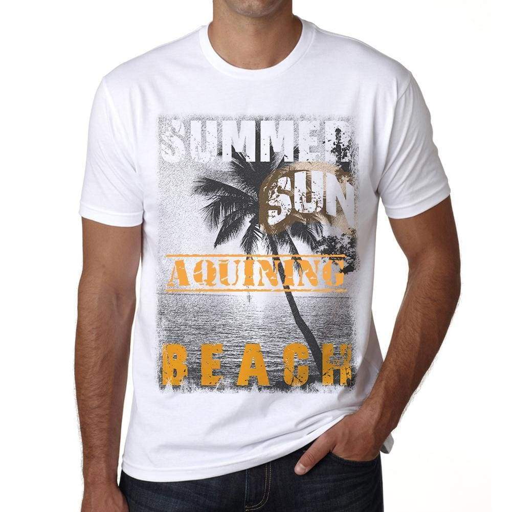 Aquining Mens Short Sleeve Round Neck T-Shirt - Casual