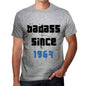 Badass Since 1967 Men's T-shirt Grey Birthday Gift 00430 - Ultrabasic