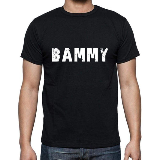 Bammy Mens Short Sleeve Round Neck T-Shirt 5 Letters Black Word 00006 - Casual