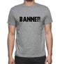 Banner Grey Mens Short Sleeve Round Neck T-Shirt 00018 - Grey / S - Casual