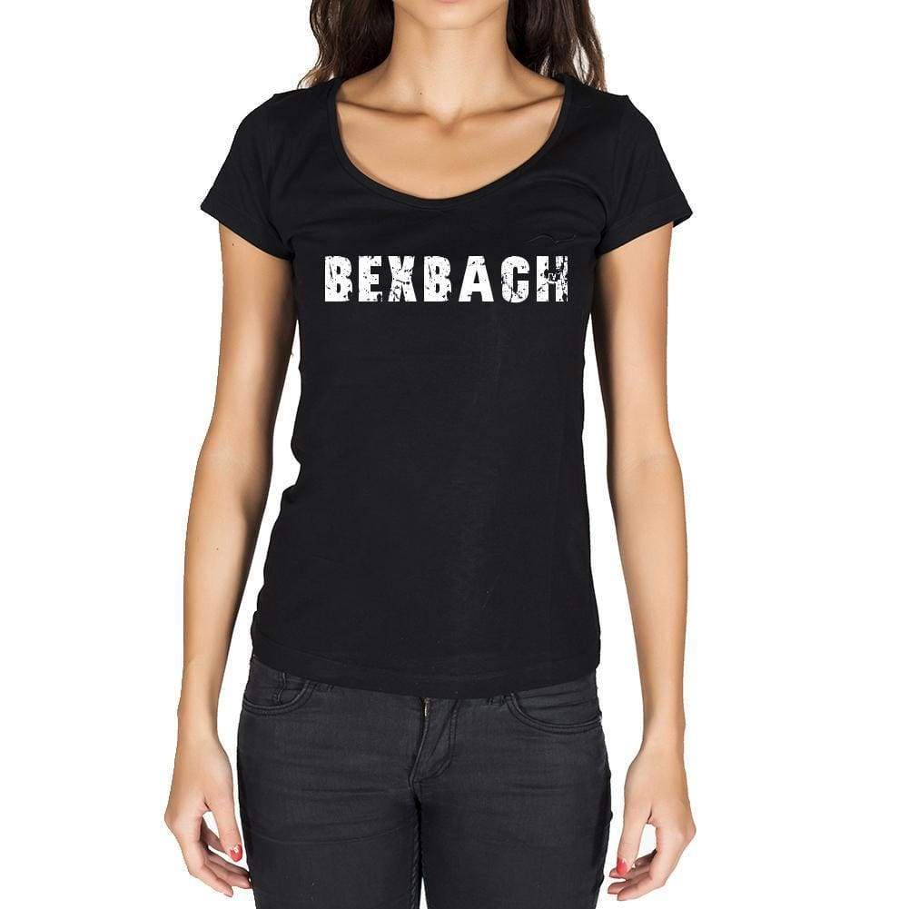 Bexbach German Cities Black Womens Short Sleeve Round Neck T-Shirt 00002 - Casual
