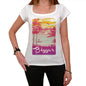 Biggar Escape To Paradise Womens Short Sleeve Round Neck T-Shirt 00280 - White / Xs - Casual