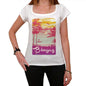 Bingag Escape To Paradise Womens Short Sleeve Round Neck T-Shirt 00280 - White / Xs - Casual