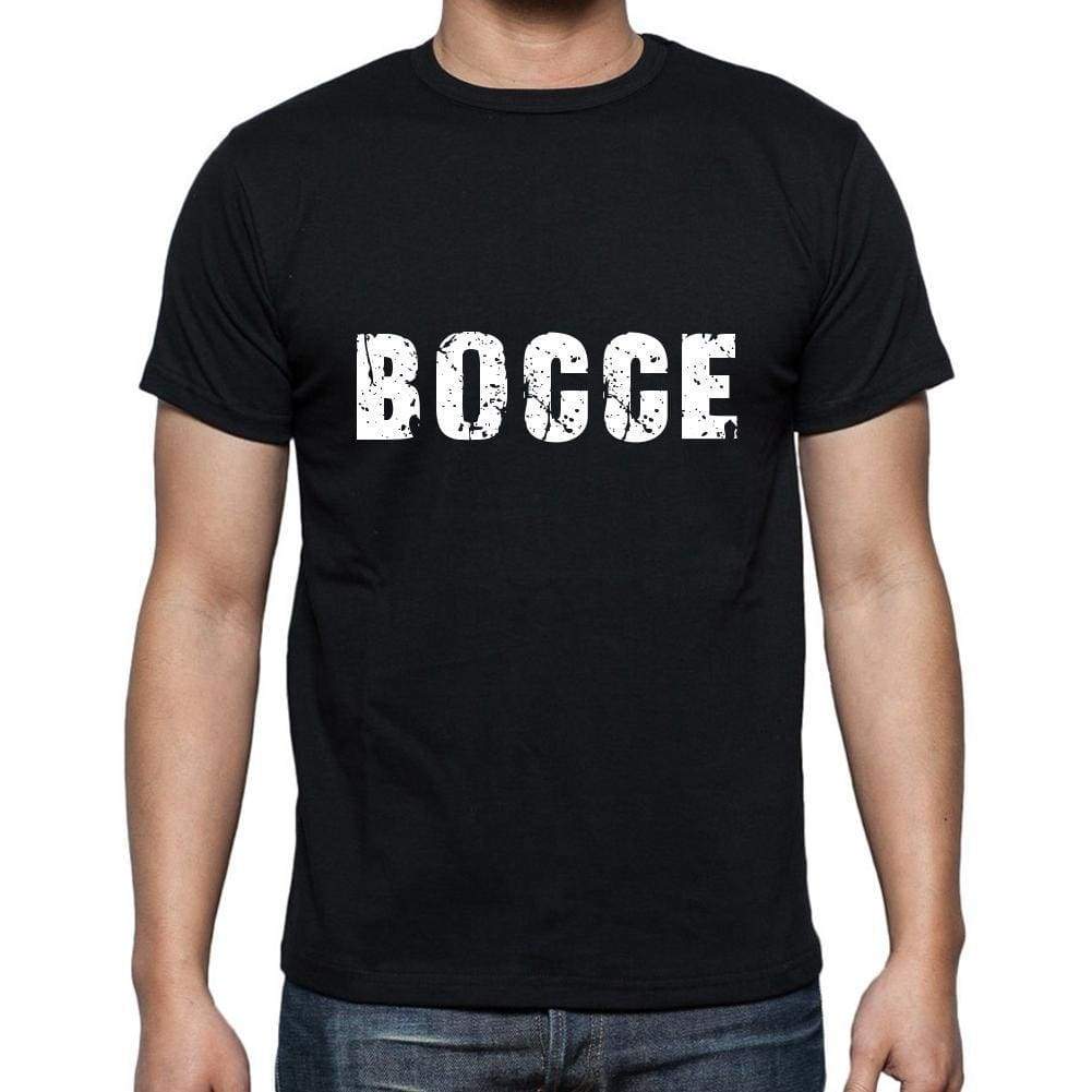 Bocce Mens Short Sleeve Round Neck T-Shirt 5 Letters Black Word 00006 - Casual
