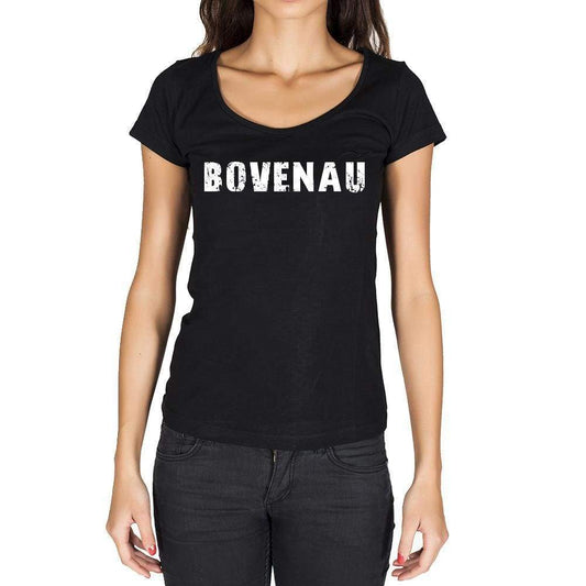 Bovenau German Cities Black Womens Short Sleeve Round Neck T-Shirt 00002 - Casual