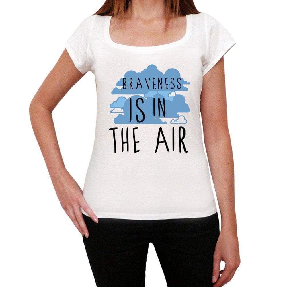 Braveness In The Air White Womens Short Sleeve Round Neck T-Shirt Gift T-Shirt 00302 - White / Xs - Casual