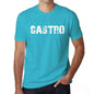 Castro Mens Short Sleeve Round Neck T-Shirt - Blue / S - Casual
