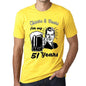 Cheers and Beers For My 51 Years <span>Men's</span> T-shirt Yellow 51th Birthday Gift 00418 - ULTRABASIC
