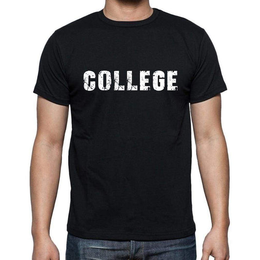 College Mens Short Sleeve Round Neck T-Shirt - Casual