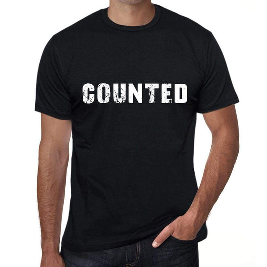 Counted Mens Vintage T Shirt Black Birthday Gift 00555 - Black / Xs - Casual