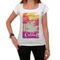 Culdaff Escape To Paradise Womens Short Sleeve Round Neck T-Shirt 00280 - White / Xs - Casual
