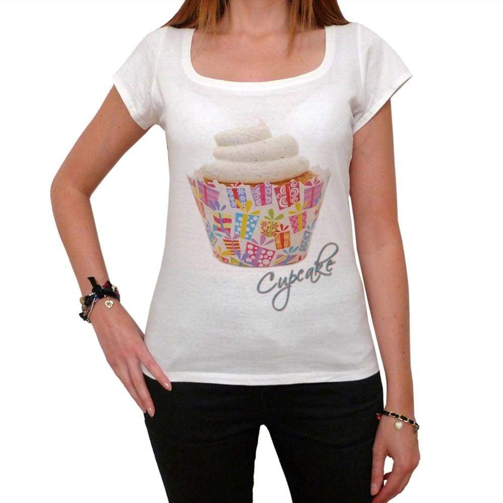 Cupcake Birthday Presents Womens Short Sleeve Scoop Neck Tee 00152