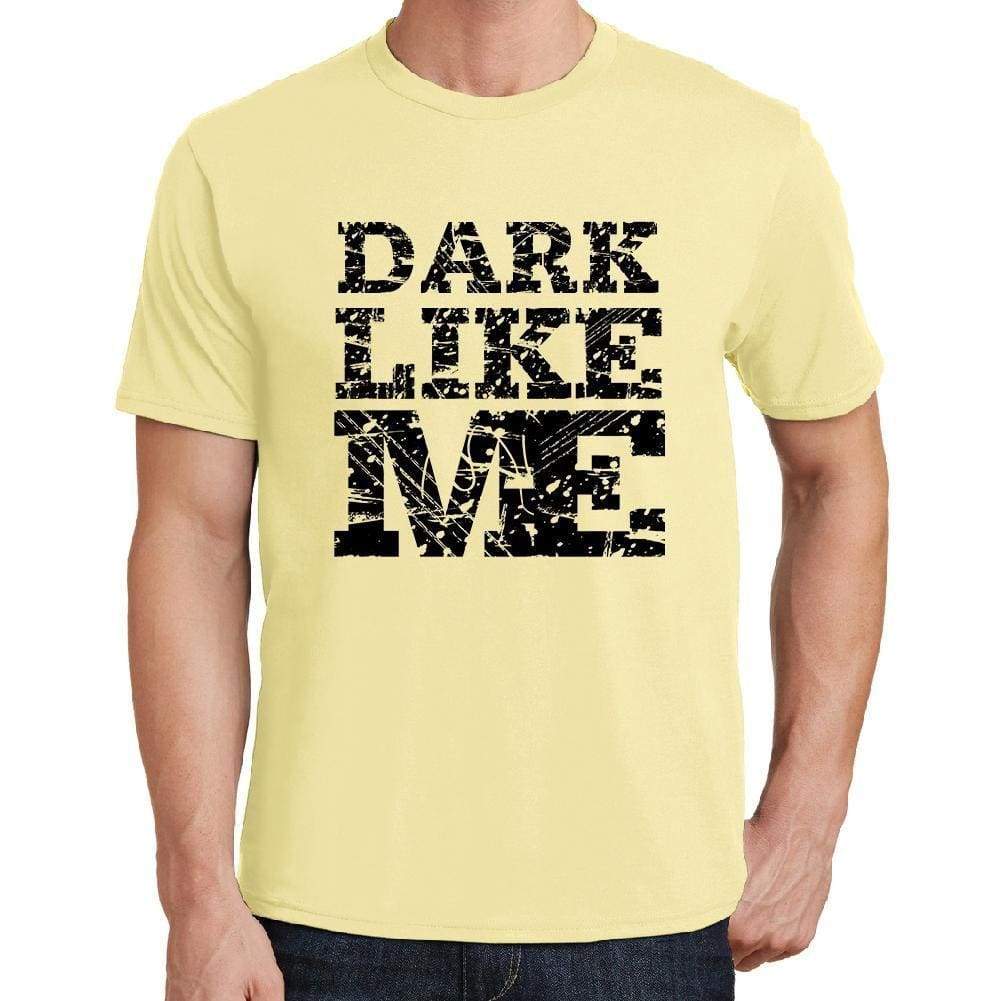 Dark Like Me Yellow Mens Short Sleeve Round Neck T-Shirt 00294 - Yellow / S - Casual