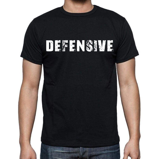 Defensive Mens Short Sleeve Round Neck T-Shirt Black T-Shirt En