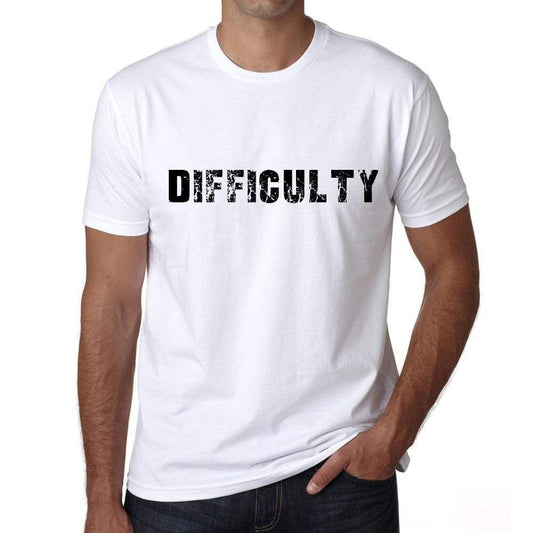 Difficulty Mens T Shirt White Birthday Gift 00552 - White / Xs - Casual