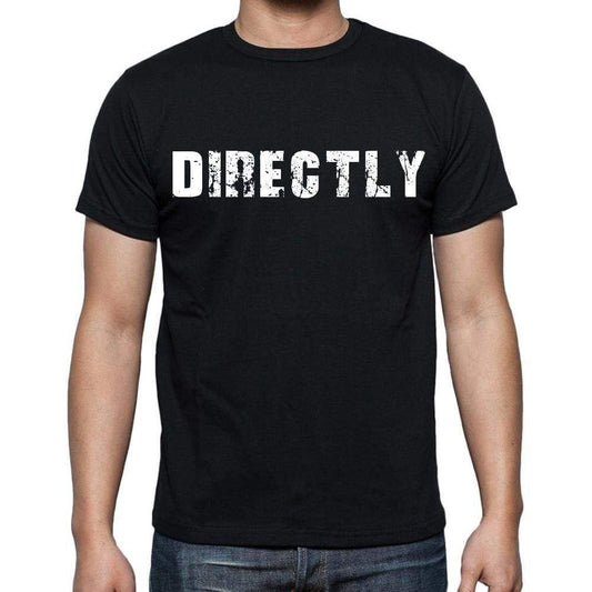 Directly White Letters Mens Short Sleeve Round Neck T-Shirt 00007