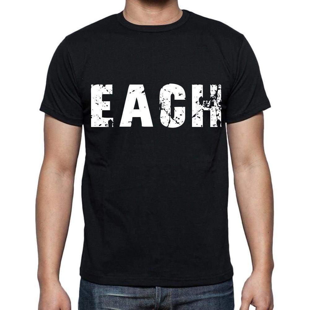 Each Mens Short Sleeve Round Neck T-Shirt Black T-Shirt En