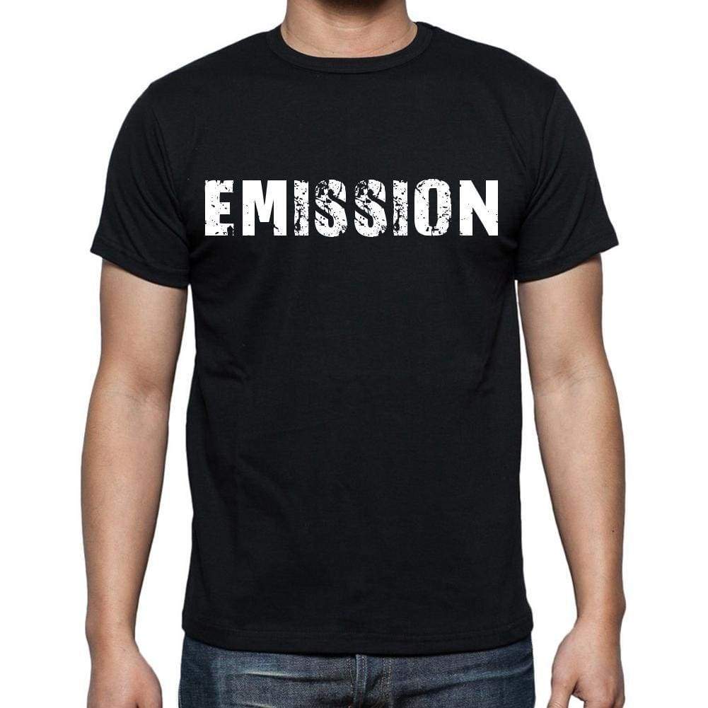 Emission Mens Short Sleeve Round Neck T-Shirt Black T-Shirt En