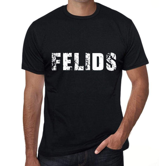 Felids Mens Vintage T Shirt Black Birthday Gift 00554 - Black / Xs - Casual