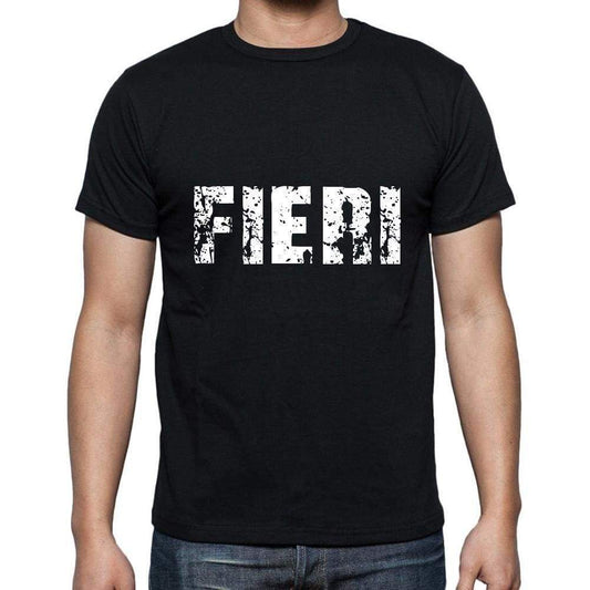 Fieri Mens Short Sleeve Round Neck T-Shirt 5 Letters Black Word 00006 - Casual