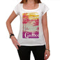 Gatteo Escape To Paradise Womens Short Sleeve Round Neck T-Shirt 00280 - White / Xs - Casual