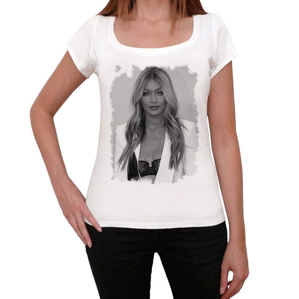 Gigi Hadid Womens T-Shirt White Birthday Gift 00514 - White / Xs - Casual