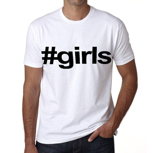 Girls Hashtag Mens Short Sleeve Round Neck T-Shirt 00076