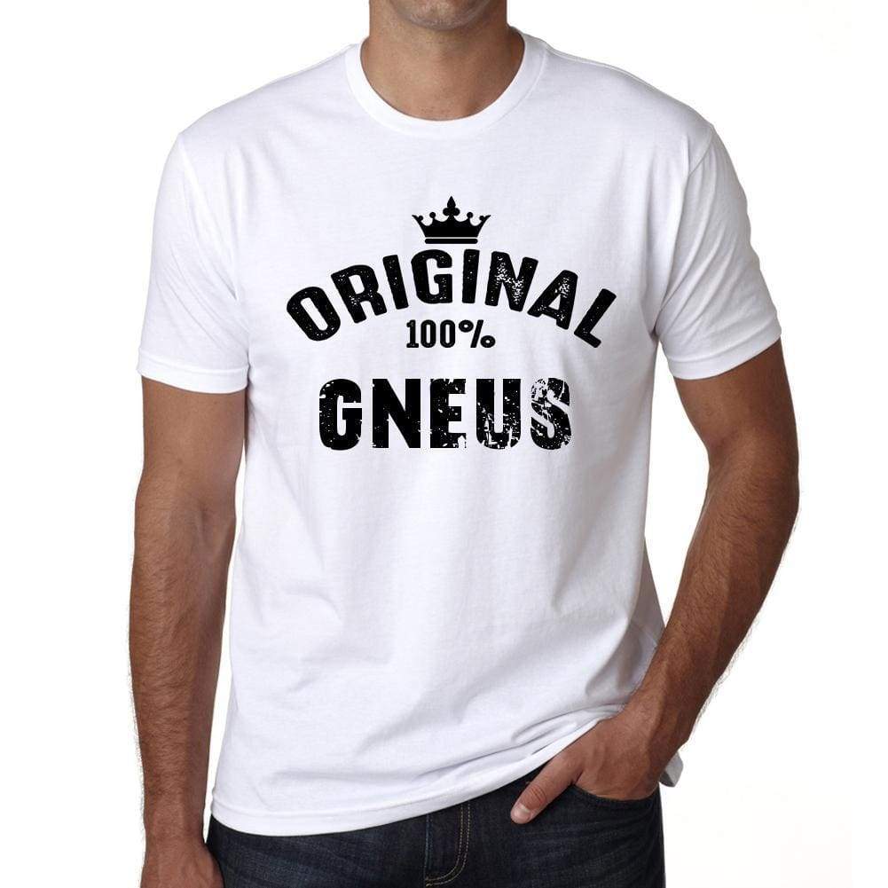 Gneus 100% German City White Mens Short Sleeve Round Neck T-Shirt 00001 - Casual