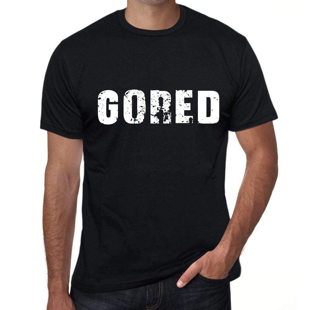 Gored Mens Retro T Shirt Black Birthday Gift 00553 - Black / Xs - Casual