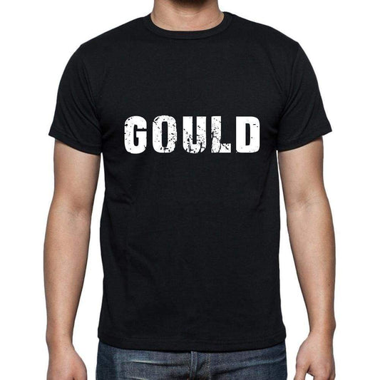 Gould Mens Short Sleeve Round Neck T-Shirt 5 Letters Black Word 00006 - Casual