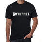 Gutiérrez Mens T Shirt Black Birthday Gift 00550 - Black / Xs - Casual