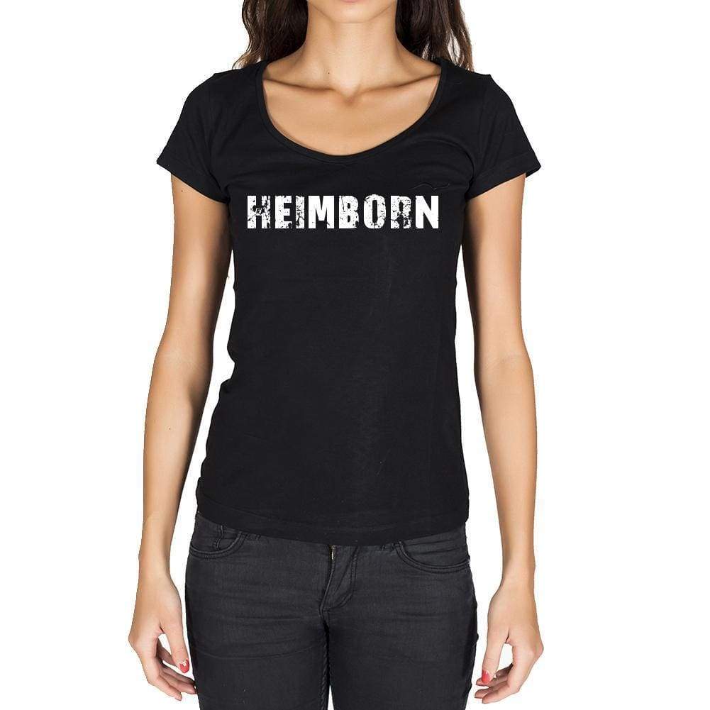 Heimborn German Cities Black Womens Short Sleeve Round Neck T-Shirt 00002 - Casual
