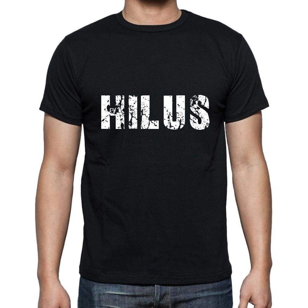 Hilus Mens Short Sleeve Round Neck T-Shirt 5 Letters Black Word 00006 - Casual