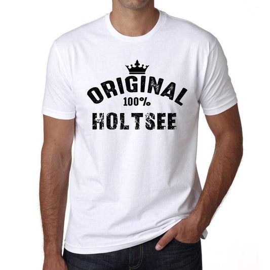 Holtsee 100% German City White Mens Short Sleeve Round Neck T-Shirt 00001 - Casual