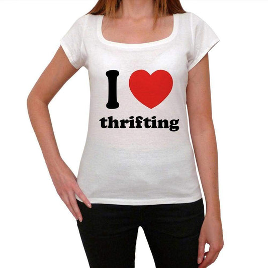 I Love Thrifting Womens Short Sleeve Round Neck T-Shirt 00037 - Casual