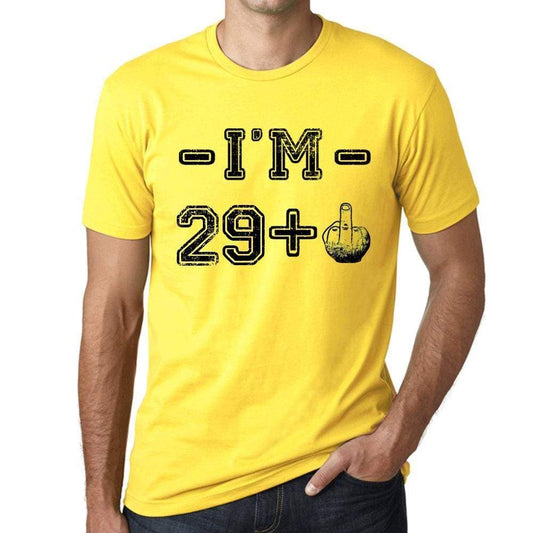 Im 27 Plus Mens T-Shirt Yellow Birthday Gift 00447 - Yellow / Xs - Casual